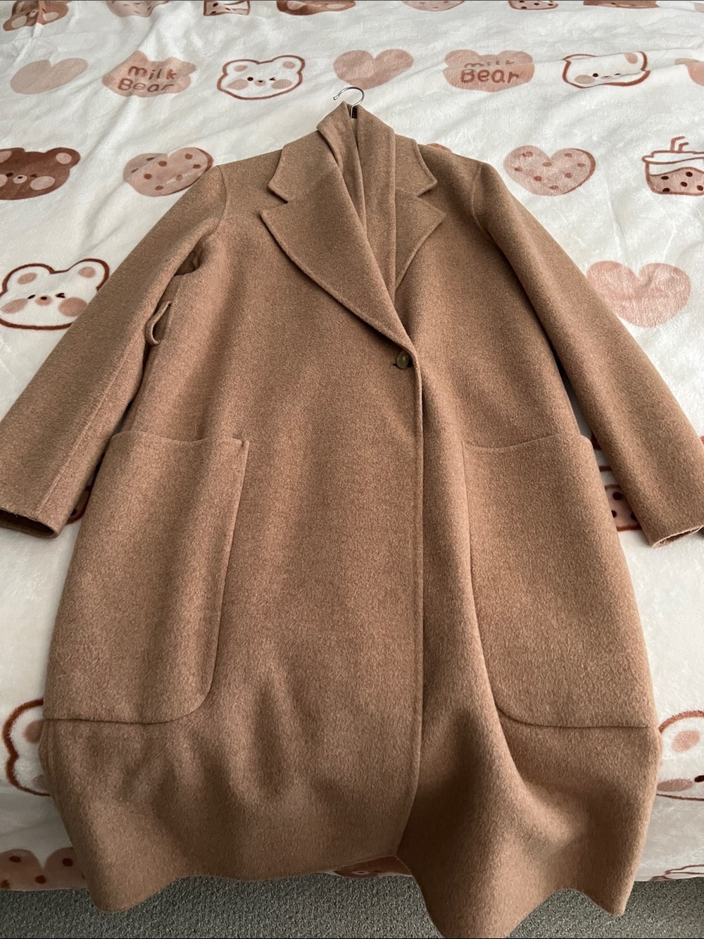 Acne Studios Camel Single-Button Wool-Blend Long Coat